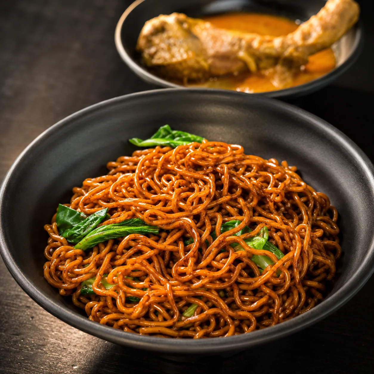 黑酱炒面 · Dark Soy Fried Noodles